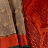 Charita kolam kanchipuram silk saree