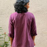 Kaleidoscope Fragment Kanchi Cotton Shirt - Mauve
