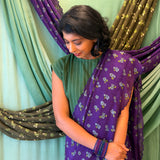 Fiza Petal Chiffon Saree - Violet