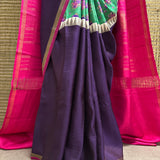 Mila Emerald Orchid Kanchipuram Silk Saree