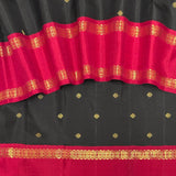 Mohana Twin Border Kanchi Silk Saree - Black