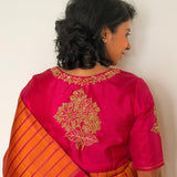 Marigold Sequin Silk Blouse - Fuchsia