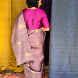 Madhura Paperflowers Kanchi Organza Saree - Mauve and Violet