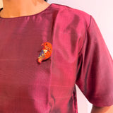 Brooches - Colourful Parakeet Face