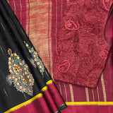 Mila Ajrakh Noir Kanchipuram Silk Saree