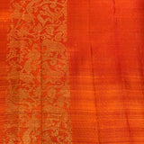 Crimson Colour Block Kanchipuram Silk Saree