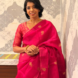 Madhura Scarlet Kanchi Organza Saree