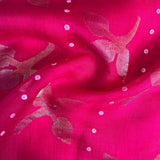Sequinned floral matka organza saree