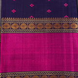 Kimaya plain rudraksh border silk saree