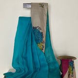 Mishrita Organza Flip Saree - Teal