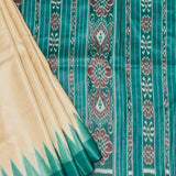 Temple Bordered Tussar Silk Saree - Green