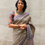 Veena Golden Pheasant Tussar Saree