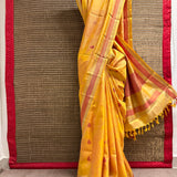 Mila Foliage Thread Woven Border Silk Saree