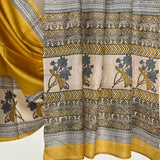 Veena Daylily Tussar Silk Saree - Yellow
