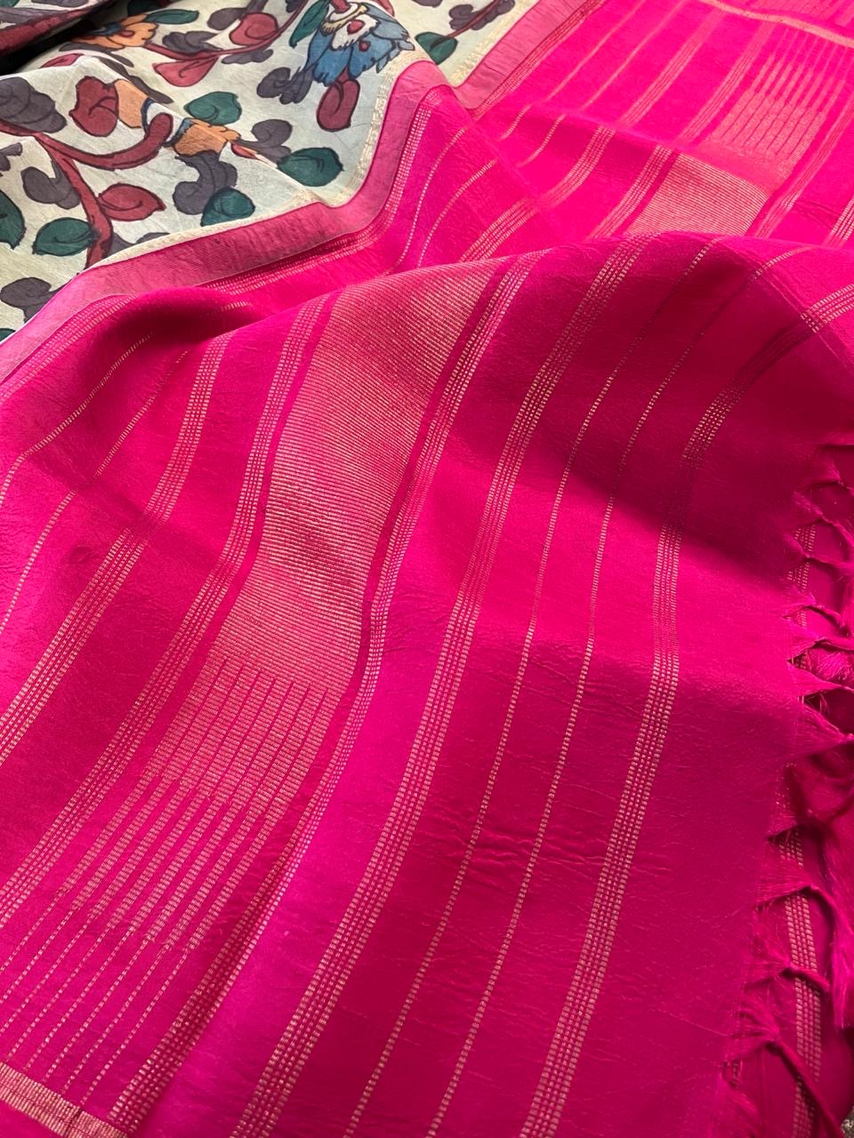 Kalamkari Kanchi silk dupatta