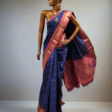 Kimaya mayil kann border silk saree