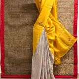 Mishrita Embroidered Colour Block Organza Saree