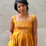 Jugal Hoops Fit and Flare Silk Dress