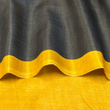 Veena Sunflower Tussar Saree - Black and Yellow