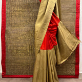 Mishrita Colour Blocked Chiffon Saree