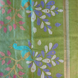 Sequinned handwoven organza saree
