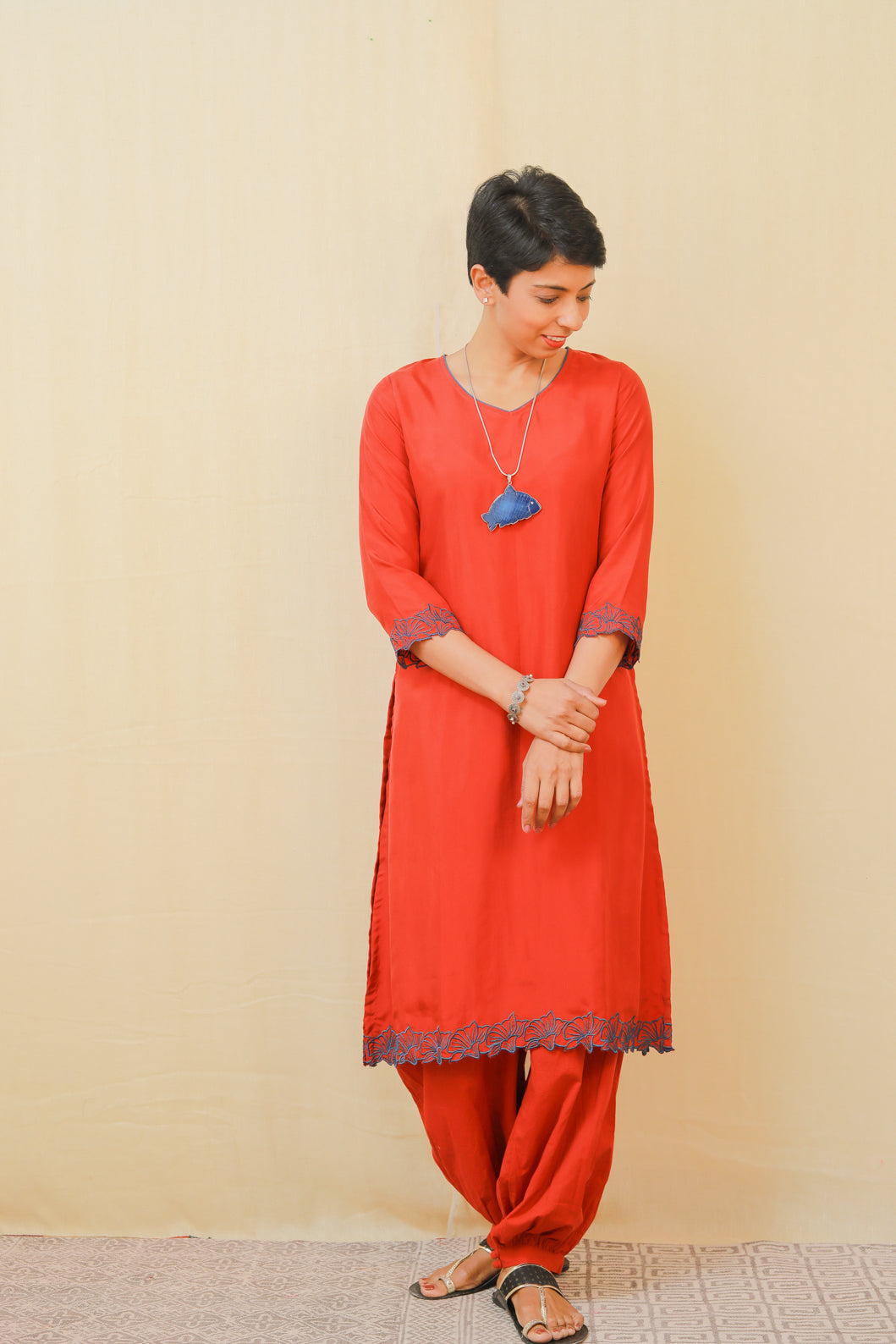 Classic silk kurta