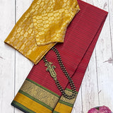 Kimaya peacock border silk saree