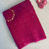 Handwoven matka silk saree