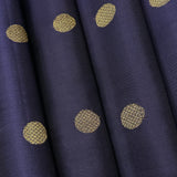 Madhura Dimpled Dots Kanchi Organza Saree - Navy