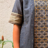 Kaleidoscope Checkerboard Kanchi Cotton Top - Onyx