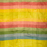 Veena Rainbow Tussar Saree - Citron