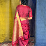 Vera Mayil Chakram Kanchi Silk Saree - Maroon