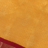 Sumangala Zari Checks Kanchi Silk Saree - Mustard