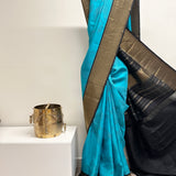 Mila Foliage Printed Kanchipuram Silk Saree - Teal