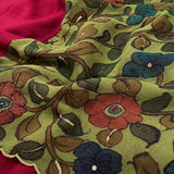 Chiffon kalamkari saree