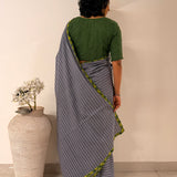 Zephyr Cutwork Embroidered Cotton Saree - Grey