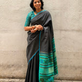 Kalpataru Floral Hand Painted Kalamkari Silk Saree