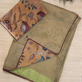 Mishrita Organza Flip Saree - Light Green
