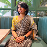 Mishrita Black Foliate Kota Saree