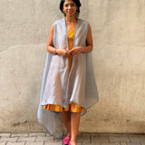 Jugal Hoops Fit and Flare Silk Dress