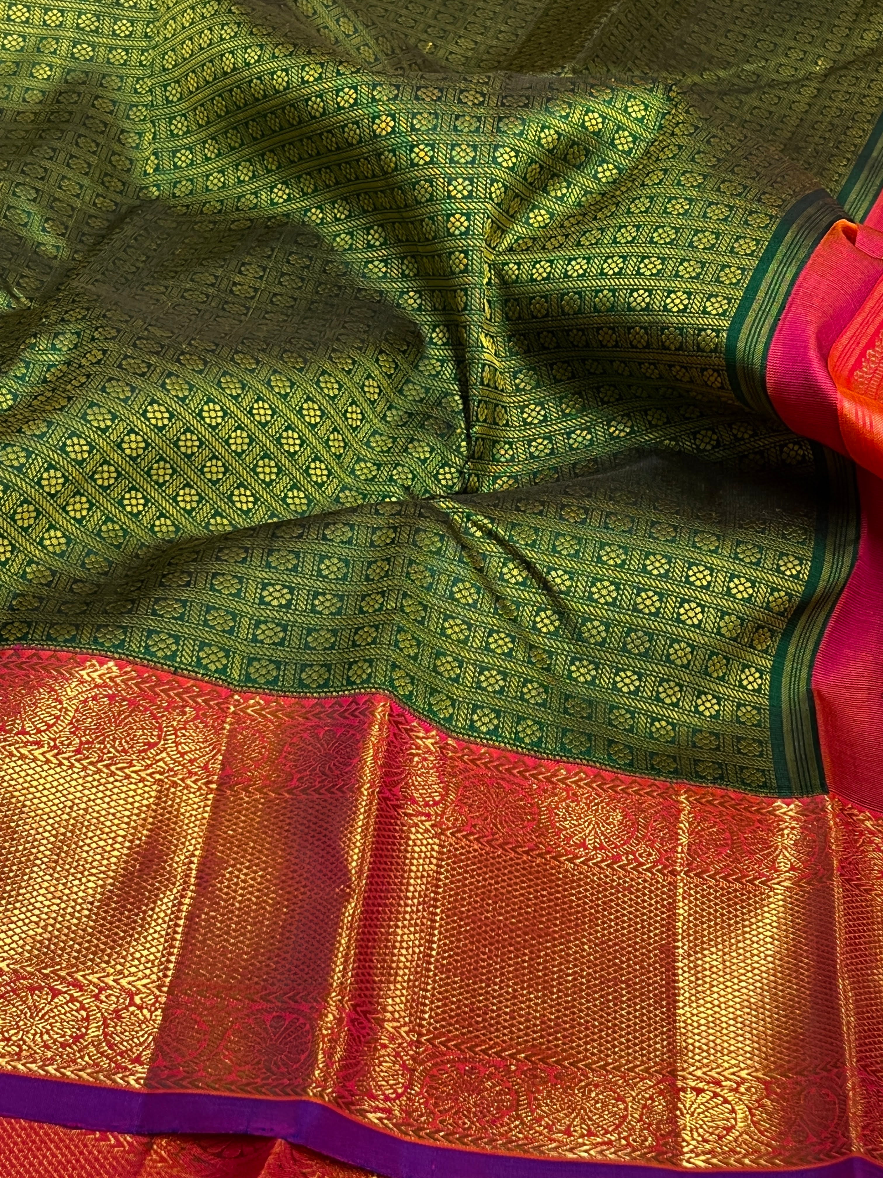 Sumangala rudraksh bridal Kanchipuram silk saree