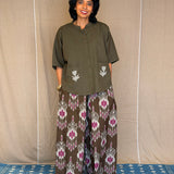 Elements Plume Flared Ikat Pants - Sparrow