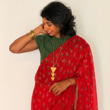 Fiza Petal Chiffon Saree - Rose