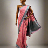 Kimaya swan and paisley silk saree