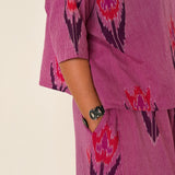 Elements Tulips Flared Ikat Pants - Orchid