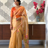 Organza jamdani saree