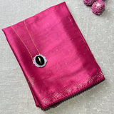 Tussar mukaish work saree