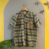 Dragonfly Embroidered Men's Shirt - Green