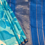 Mila Misty Cloud Kanchipuram Silk Saree - Blue