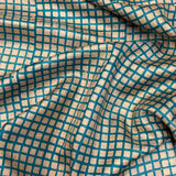 Veena Lattice Tussar Saree - Teal